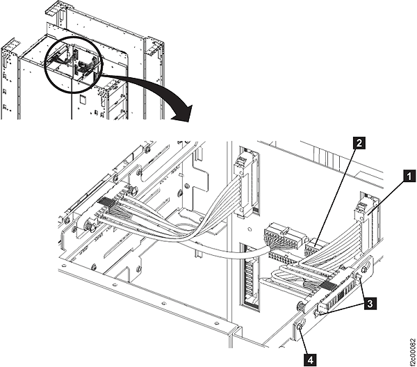 Storage enclosure cables to bus bar