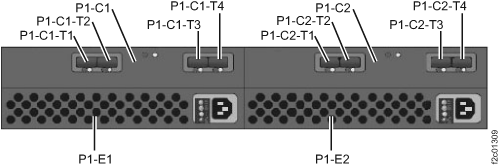 Storage enclosure locations rear (model 951/95E)