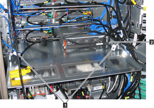 Ethernet switch tray air baffle hinge