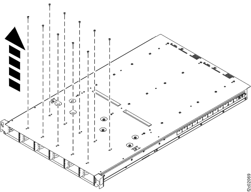 Removing the screws from the bottom of the enclosure