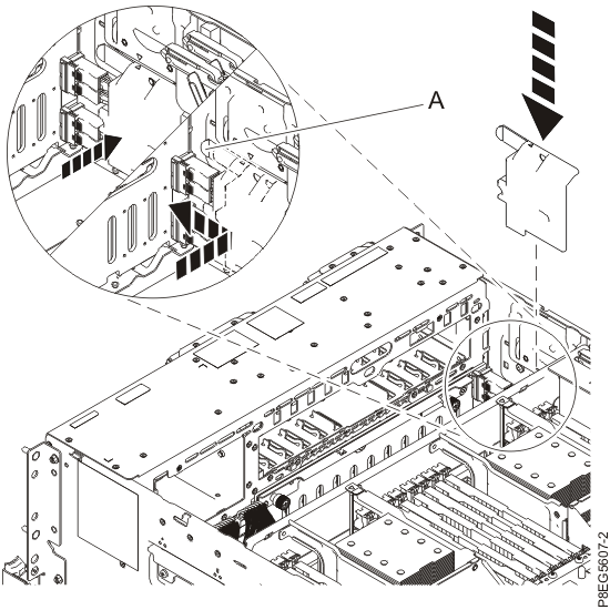 Replacing the SAS cable cover